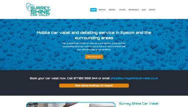 Surrey Shine Car Valet website design