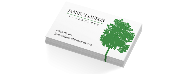 Landscape gardener business cards